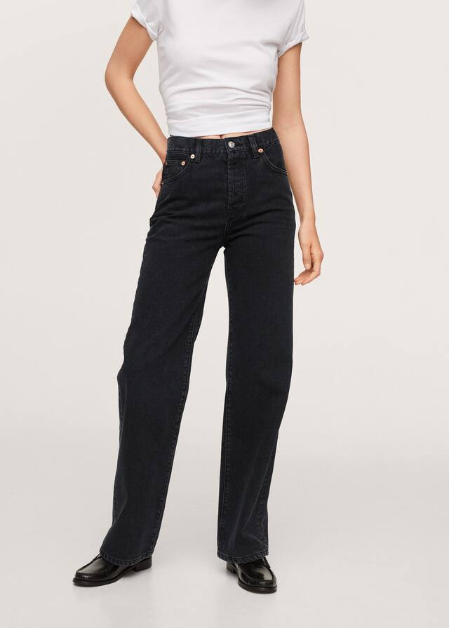 High waist straight jeans | MANGO (US)