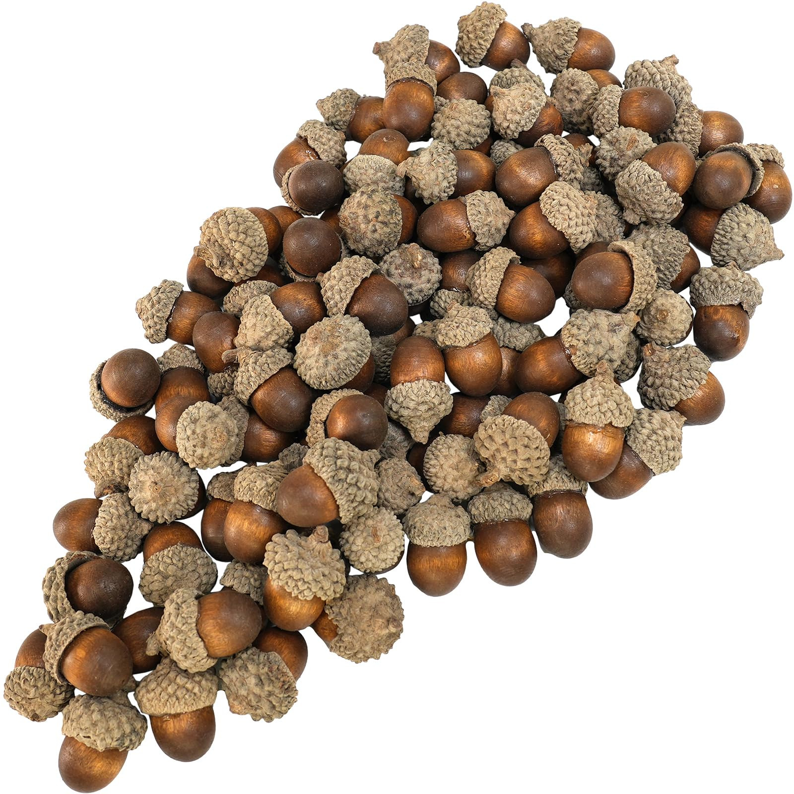 Winlyn 100 Pcs Realistic Artificial Acorns Wooden Brown Acorns Autumn Decorations 1.2" Rustic Far... | Amazon (US)