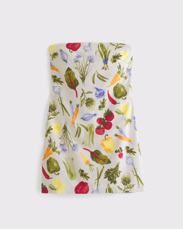 Strapless Linen-Blend Skort | Abercrombie & Fitch (UK)