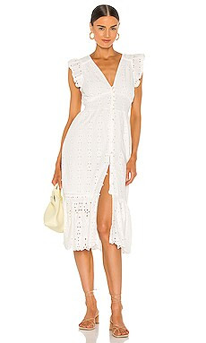 Cleobella Brielle Midi Dress in Ivory from Revolve.com | Revolve Clothing (Global)