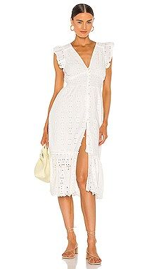 Cleobella Brielle Midi Dress in Ivory from Revolve.com | Revolve Clothing (Global)