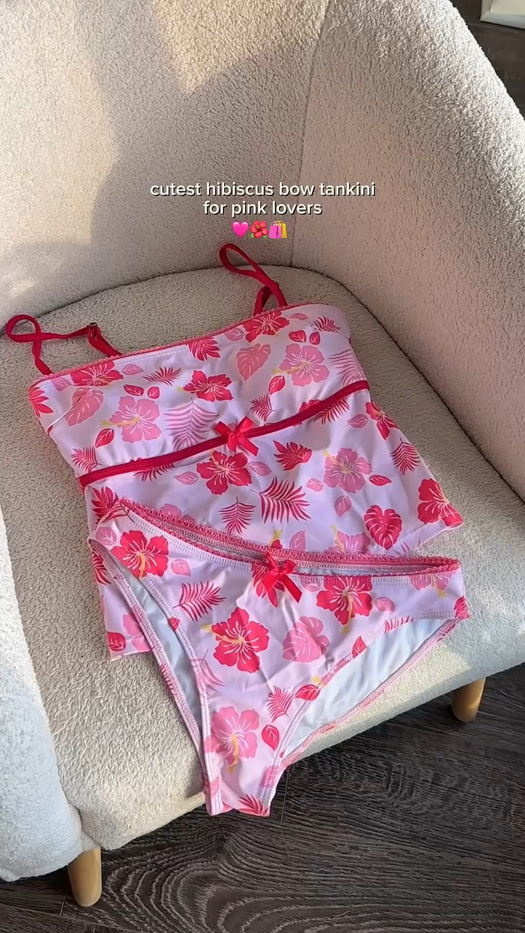 obsessed with this pink hibiscus flower print tankini for summer 🌺 

• bow details 
• adjustable straps 
• fits tts - I got a S

[coconut girl, coastal aesthetic, mermaidcore, beachy vibes, beach outfit ideas, pastel swimsuits, tropical vacation swimsuit, trendy amazon fashion finds, affordable favorites, travel swimwear idea, colorful swim suit floral print, girly inspo] 

#LTKTravel #LTKSeasonal #LTKSwim