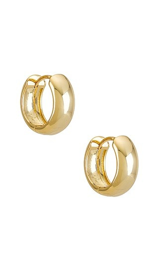 Luv AJ Monaco Huggies in Metallic Gold. | Revolve Clothing (Global)