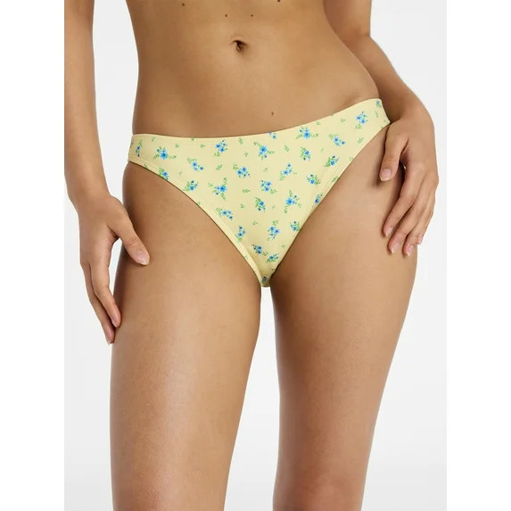 No Boundaries Femme Floral Print Hipster Bikini Bottoms, Women’s XXS-XXL | Walmart (US)