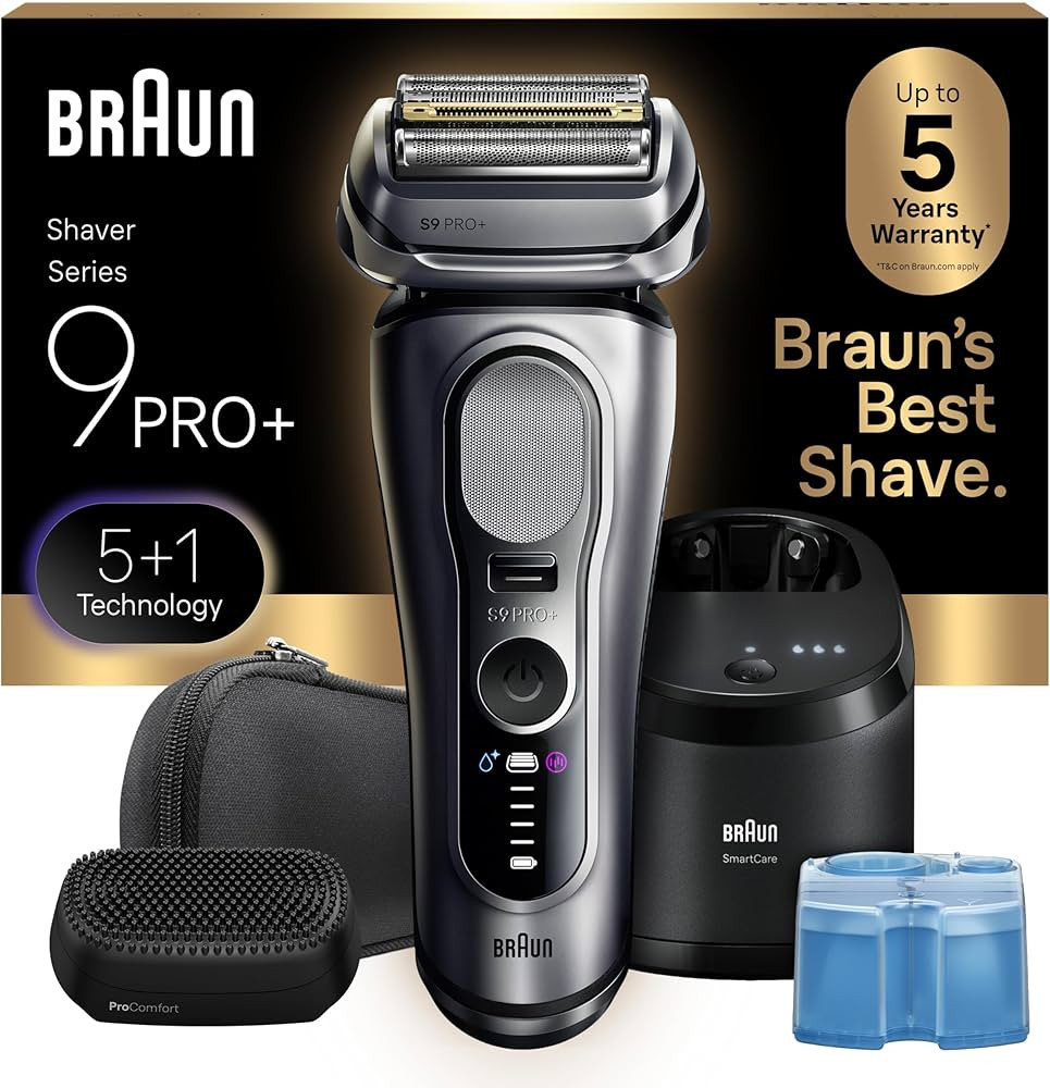 Braun Series 9 PRO+ Electric Shaver, Wet & Dry Razor, Pro SensoAdapt, 6in1 SmartCare Center, 9697... | Amazon (US)