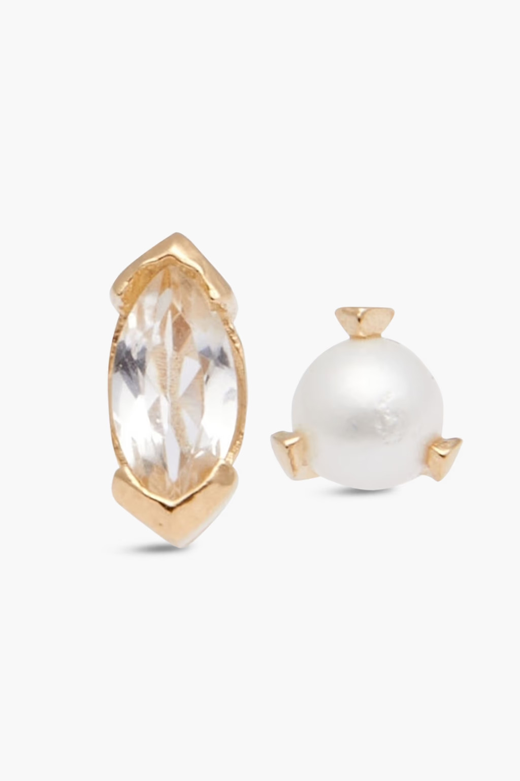 24-karat gold pearl earrings | The Outnet (UK and Europe)