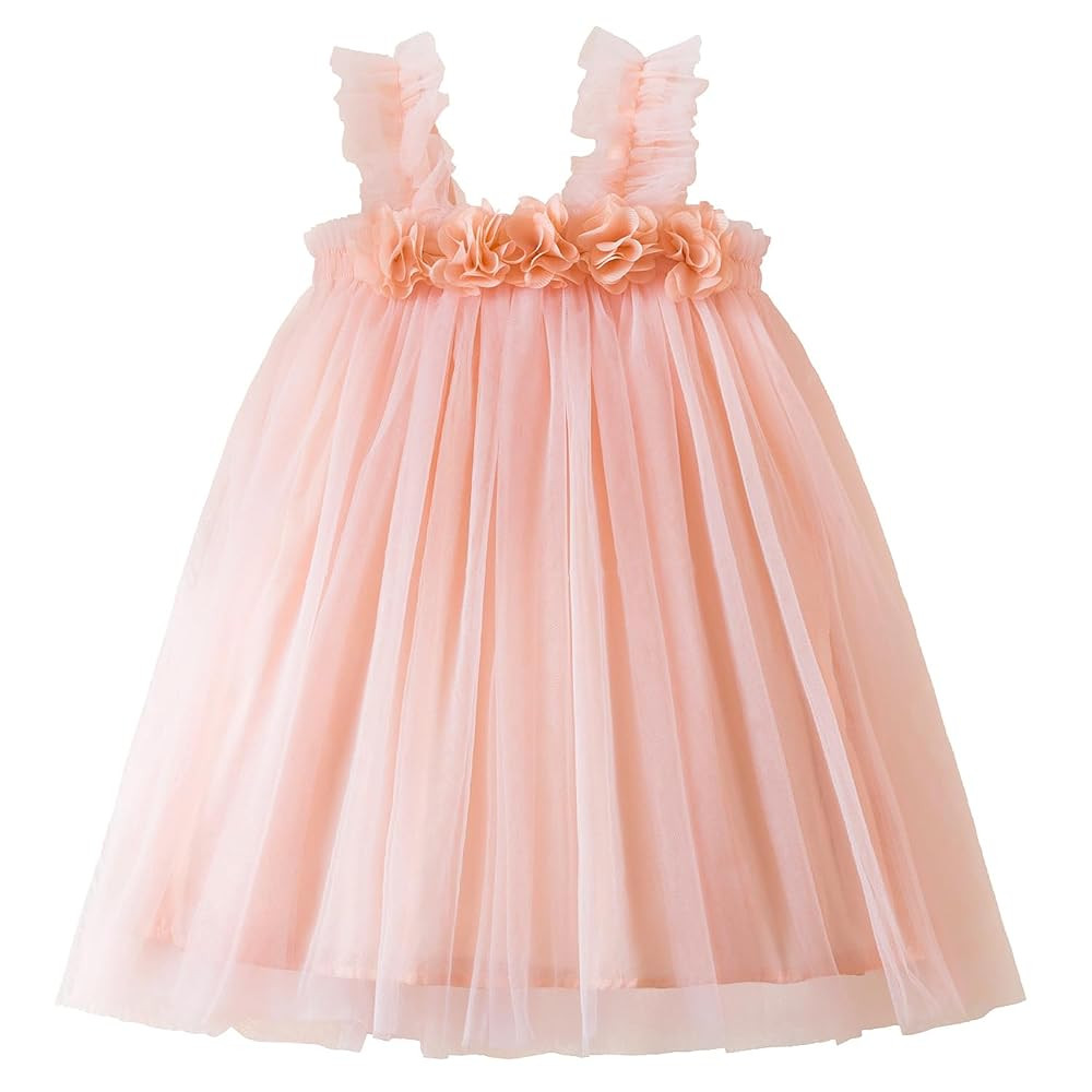 Nileafes Toddler Summer Dress Baby Girl Strap Floral A Line Dress Sleeveless Beach Butterfly Sund... | Amazon (US)
