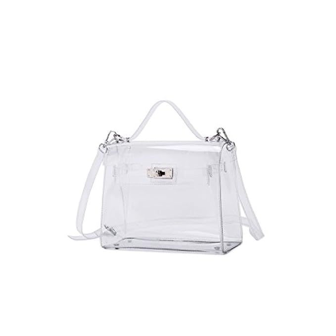 Lam Gallery Womens Fashion Clear Purse Bag Plastic PVC Transparent Handbag for Stadium Concert Work | Amazon (US)