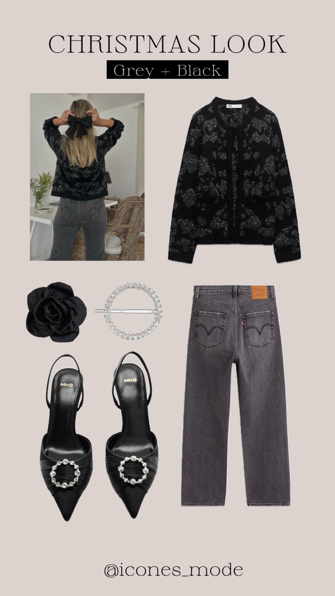 Look Navidad gris y negro 
Christmas Look grey and Black 
#LTKGift

#LTKGiftGuide #LTKstyletip #LTKHoliday