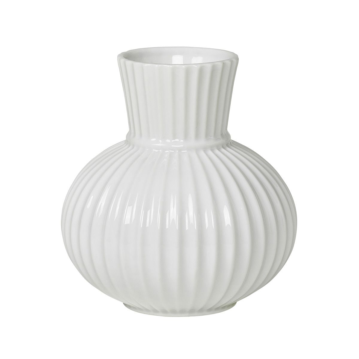 Lyngby Porcelain Tura Decorative Porcelain Vase White | The Container Store