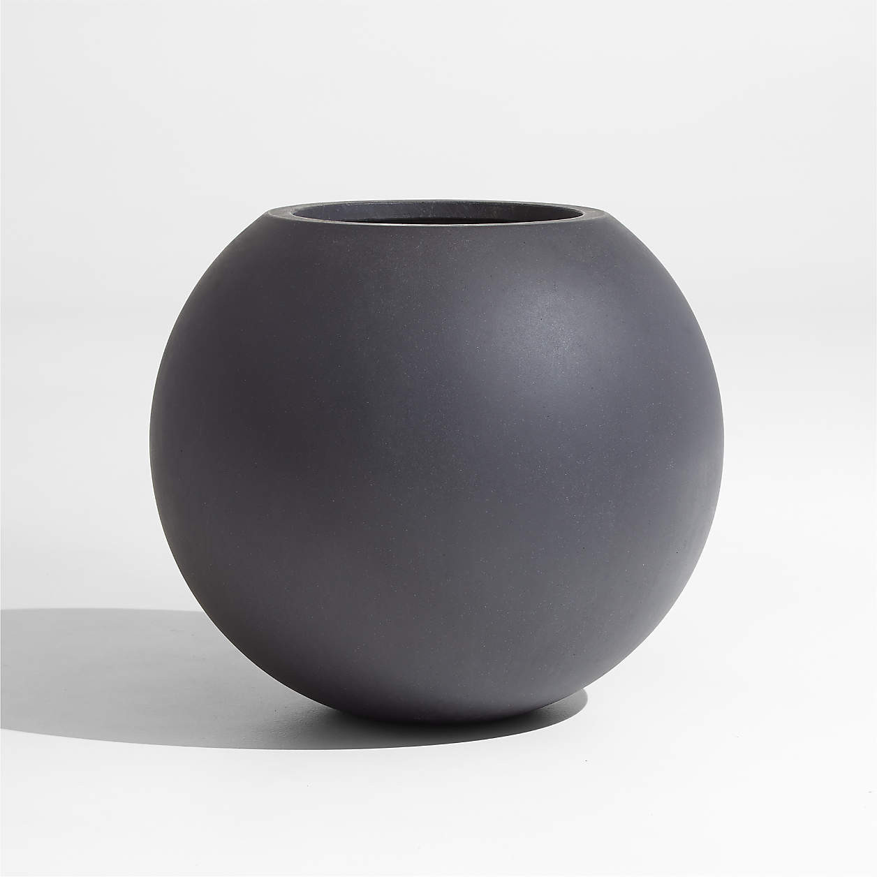 Sphere Large White Indoor/Outdoor Planter 26" + Reviews | Crate & Barrel | Crate & Barrel