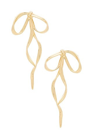 BRACHA Grand Bow Earrings in Gold from Revolve.com | Revolve Clothing (Global)
