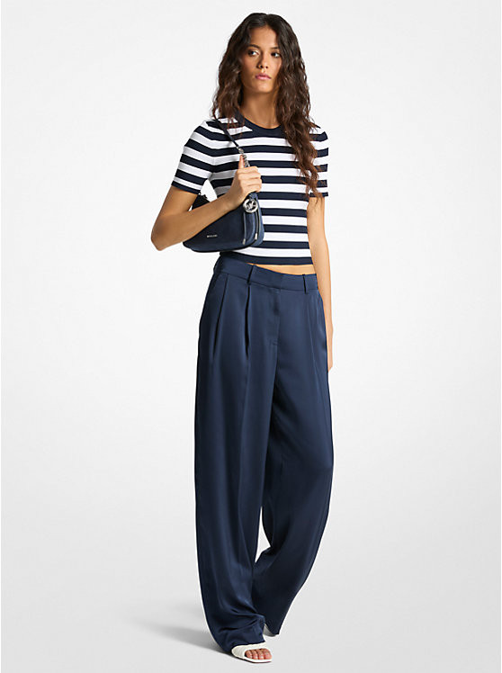 Drapey Satin Wide Leg Pants | Michael Kors US