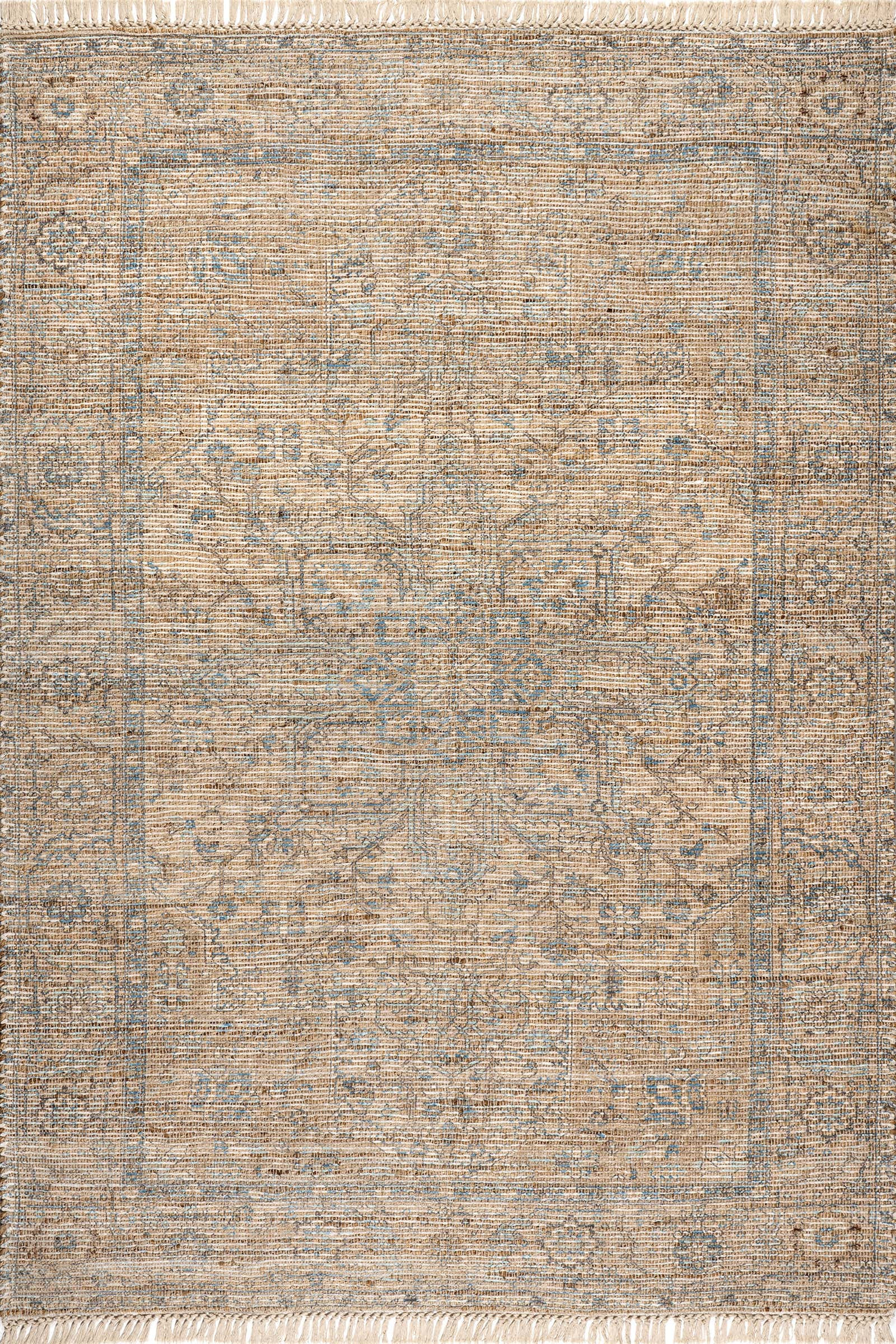 Lennox Medallion Tassel Rug | Sand | Rugs USA