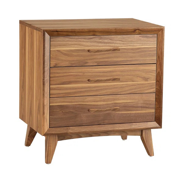 Luther 3 - Drawer Nightstand in Brown | Wayfair North America