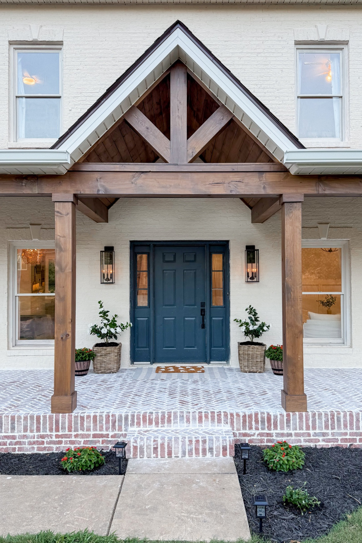 Porch decor & more!

• BRICK FLOOR color is Midtown
• LIMEWASH color is Cristallo White
• FRONT DOOR Color is Mt. Etna
• WOOD STAIN color is Cordovan Brown

#LTKSeasonal #LTKHome