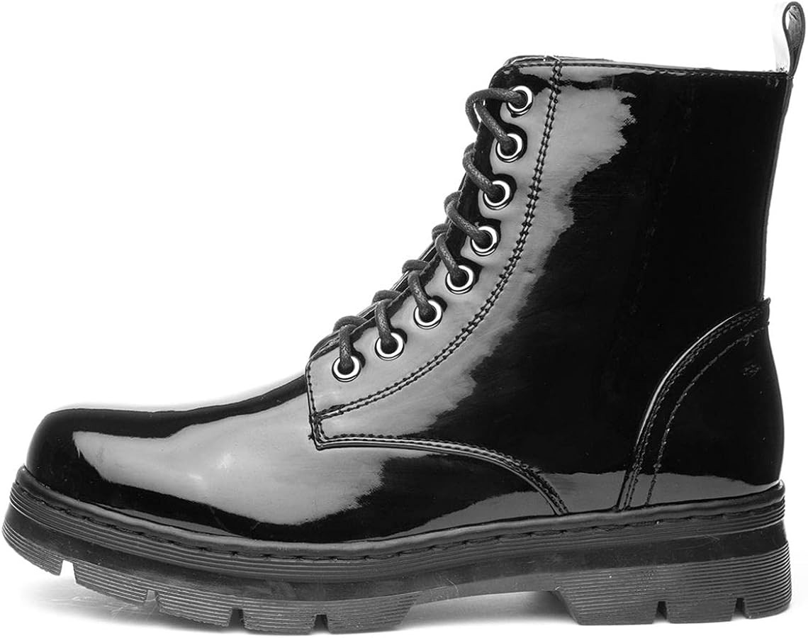 Lilley Monica Womens Black Patent Zip Up Boot | Amazon (UK)