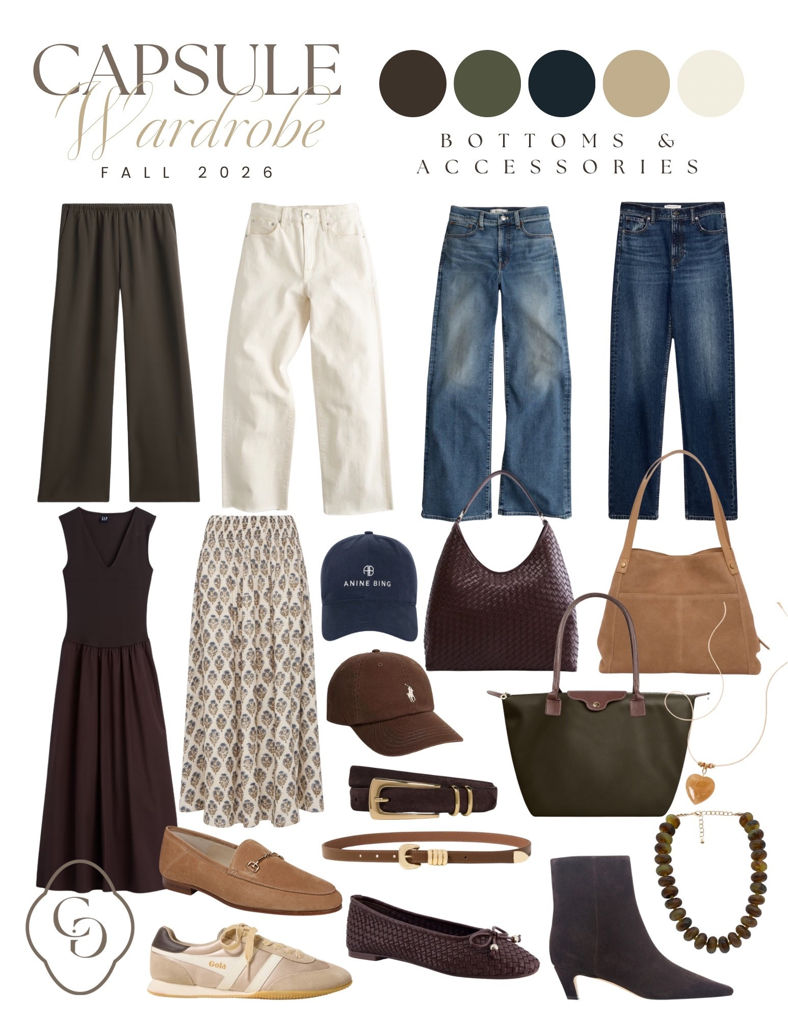 Fall Capsule Wardrobe - Bottoms & Accessories