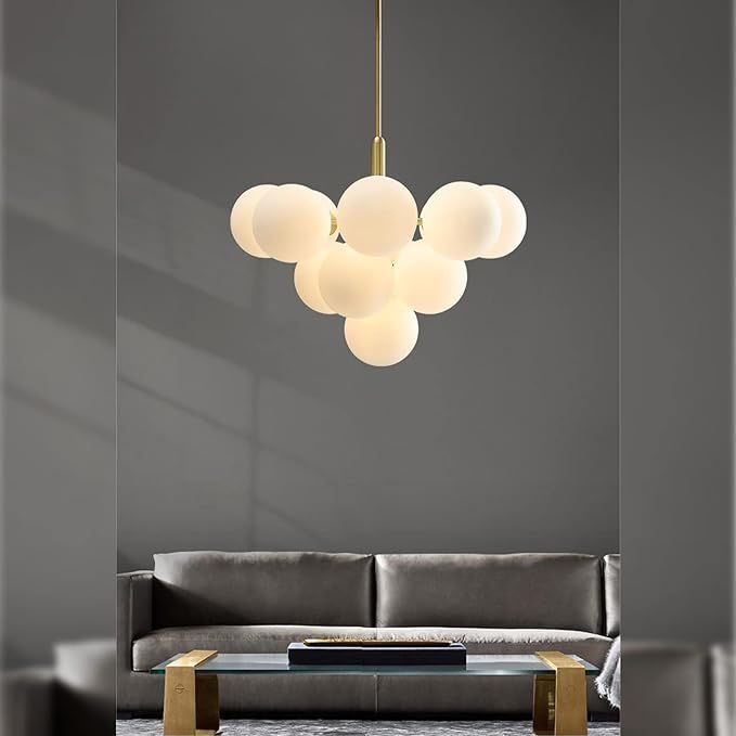 APLampara Mid Century Modern Chandelier 13-Light Brass Gold Pendant Lighting Fixture for Dining R... | Amazon (US)