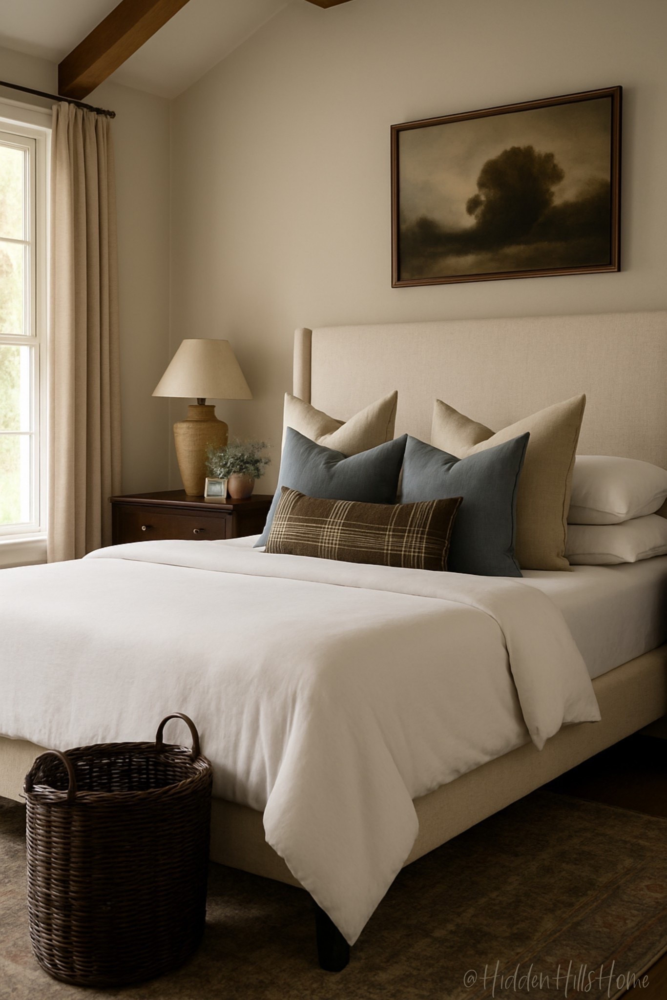 Modern vintage inspired bedroom decor, master bedroom mood board, cozy bedroom design ideas, bedding, nightstand decor, bedroom rug #bedroom

#LTKHome #LTKSaleAlert #LTKSeasonal