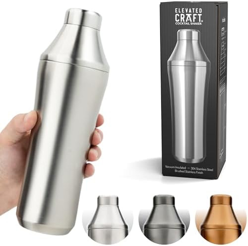 Elevated Craft Hybrid Cocktail Shaker - Premium Vacuum Insulated Stainless Steel Cocktail Shaker ... | Amazon (US)