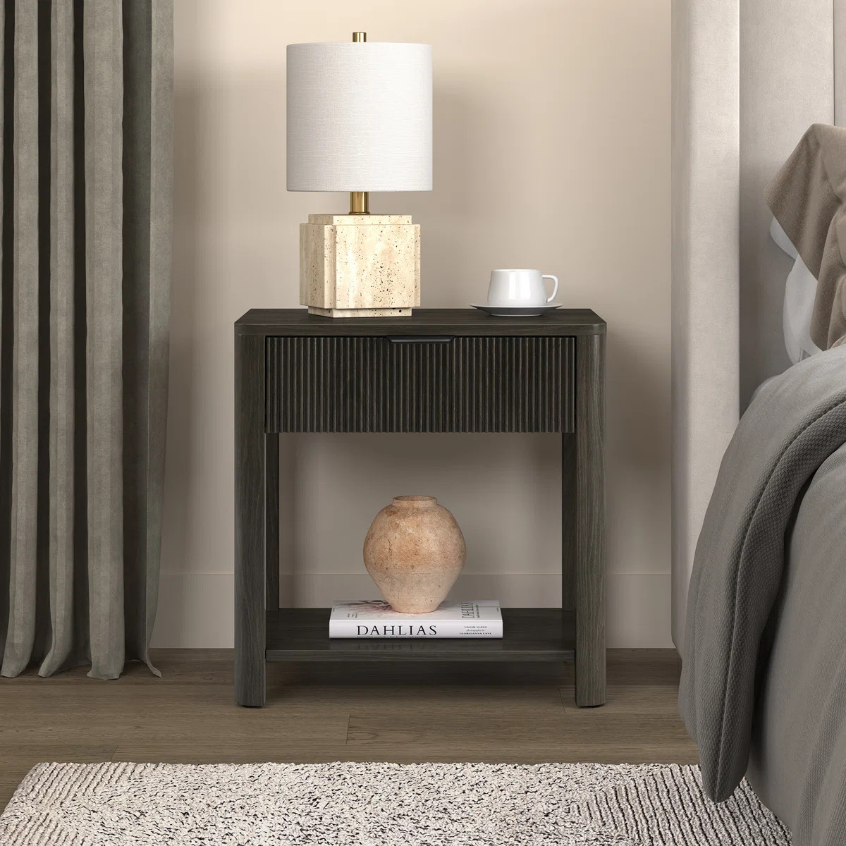 Pomona 24in Wide Rectangular Nightstand | Wayfair North America