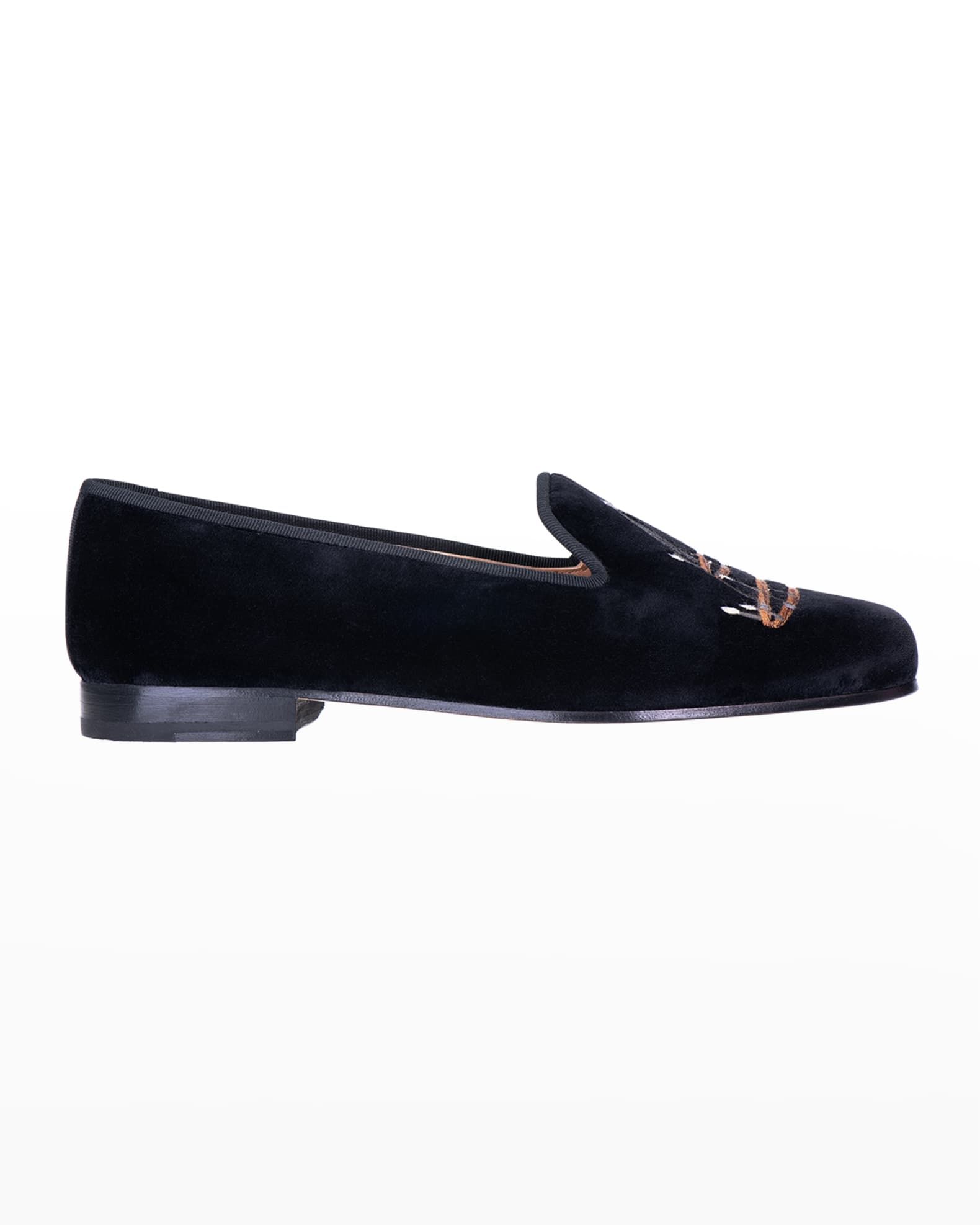 Stubbs and Wootton Chandelier Velvet Smoking Loafers | Neiman Marcus