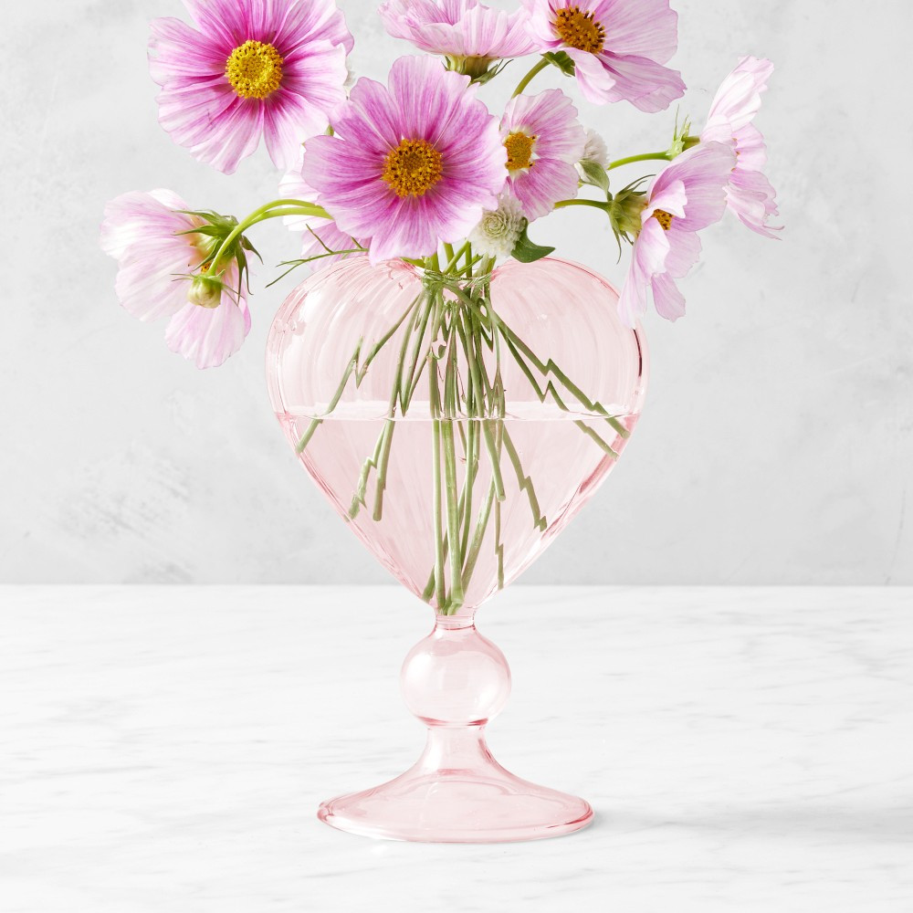 Williams Sonoma Glass Vase, Heart Bud | Williams-Sonoma