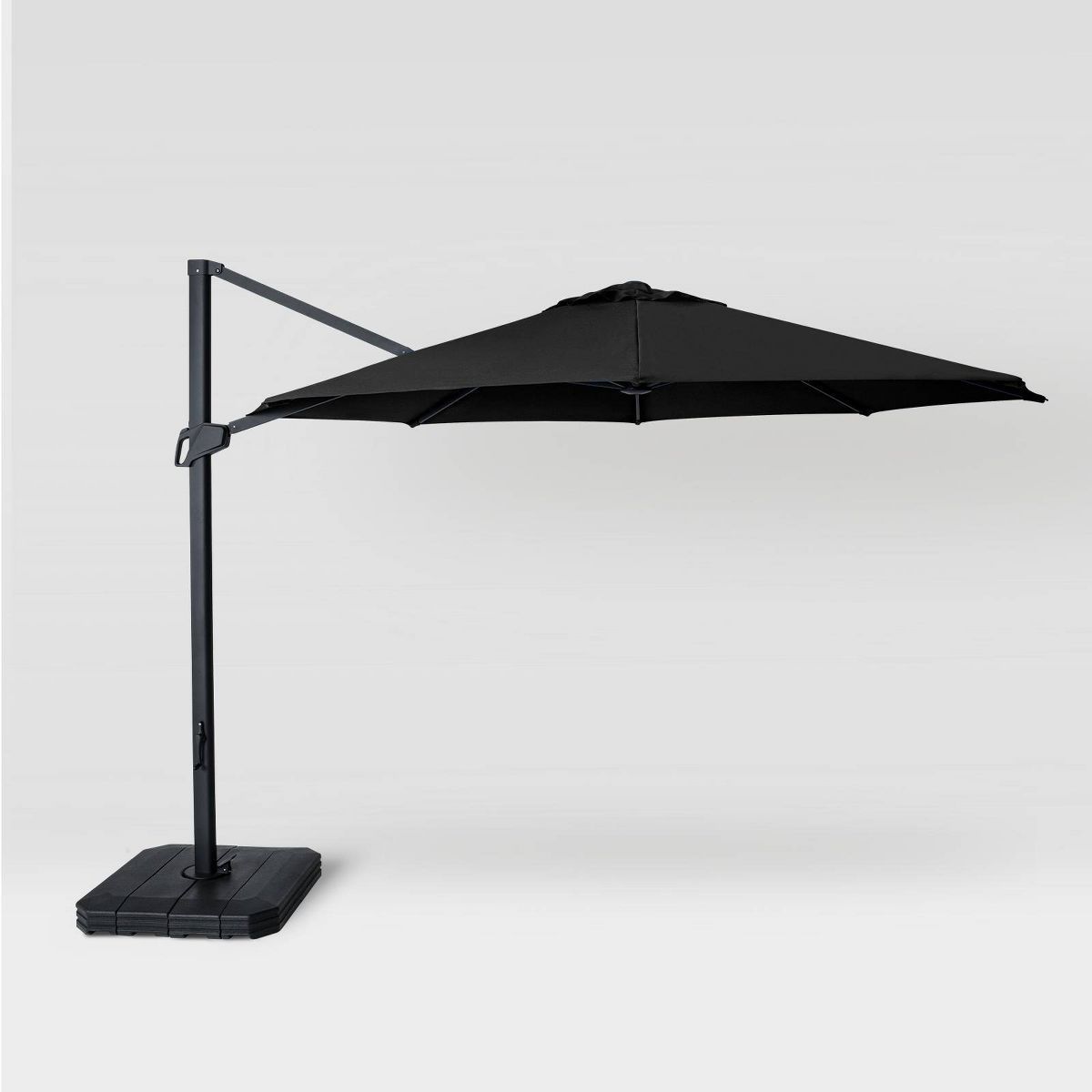 11' Round Offset Outdoor Patio Cantilever Umbrella Black with Black Pole - Threshold™ | Target