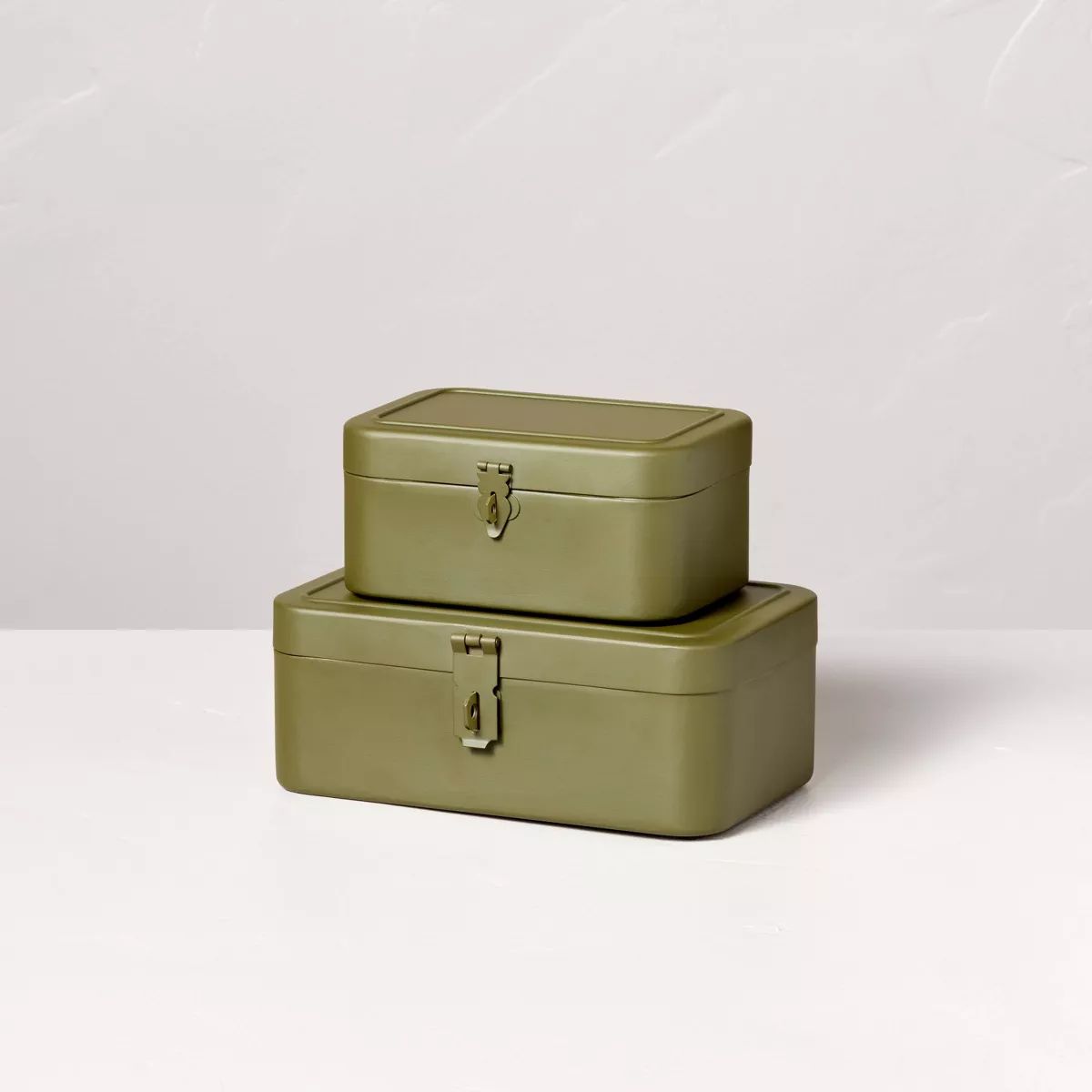 Decorative Metal Storage Box Green - Hearth & Hand™ with Magnolia | Target