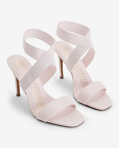Brian Atwood x Express Stretch Ankle Strap Heeled Sandals | Express