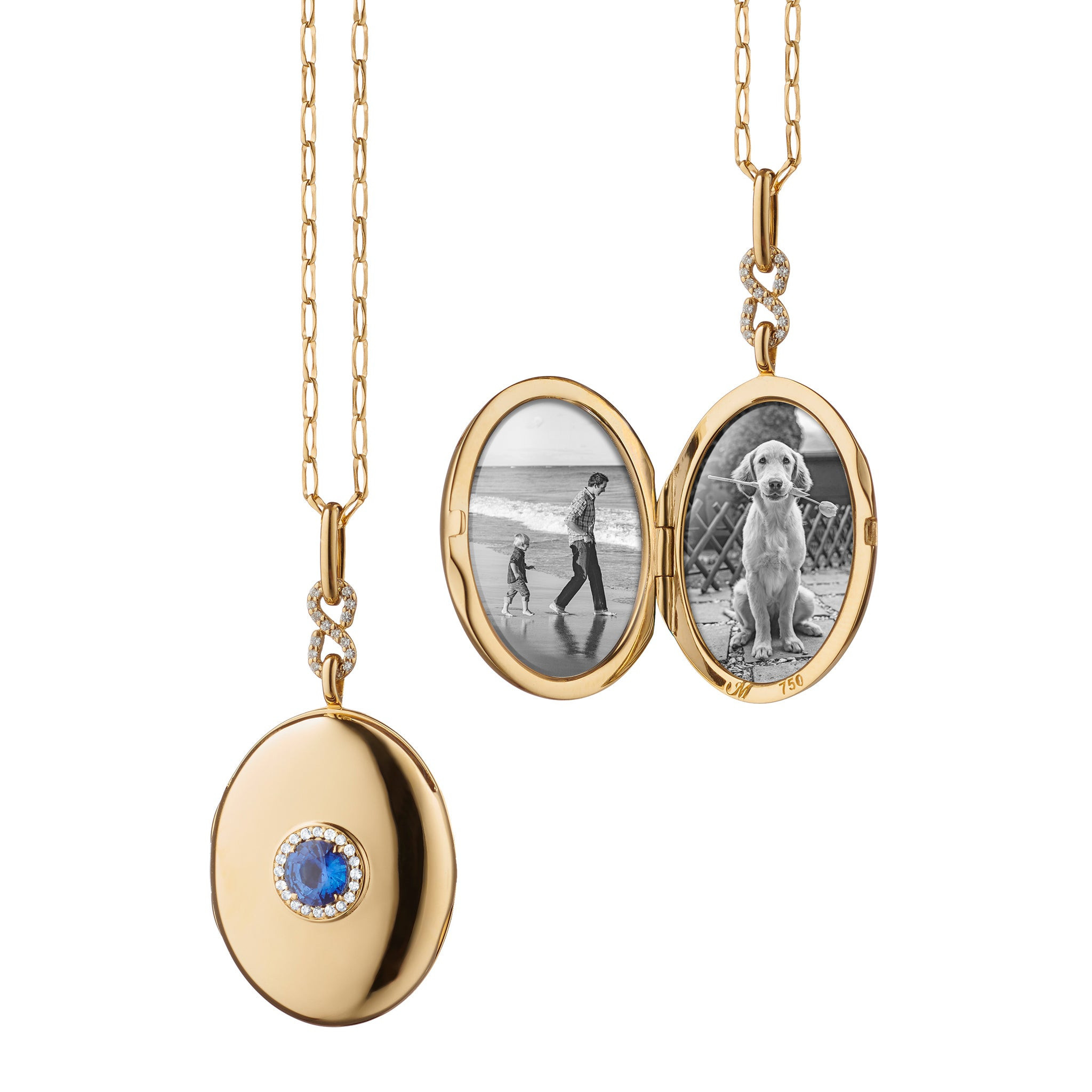 Sapphire Infinity Locket | Monica Rich Kosann