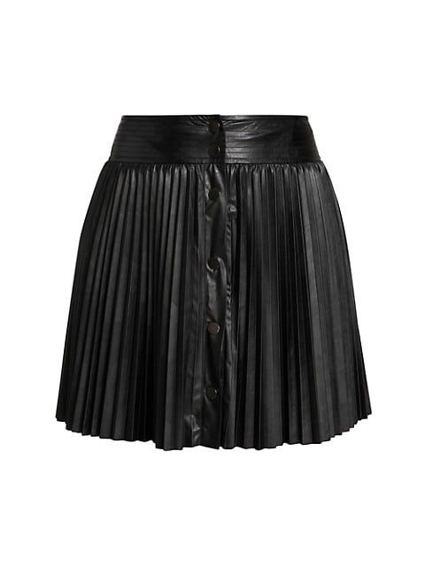 Anya Vegan Leather Pleated Skirt | Saks Fifth Avenue