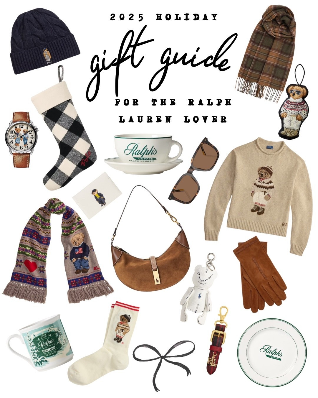 What to buy for the Ralph Lauren lover 🐻

Tags: gift guide, polo RL, polo bear sweater, cozy socks, Ralph’s coffee mug, brown suede gloves, Christmas ornament, plaid scarf, knit beanie, watch, bear keychain, card holder, sunglasses, stocking, house wear 

#LTKGiftGuide #LTKHoliday #LTKHome