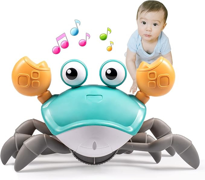 Dusja Crawling Crab Baby Toys - Infant Tummy Time Toy Gifts 3 4 5 6 7 8 9 10 11 12 Babies Boy Gir... | Amazon (US)