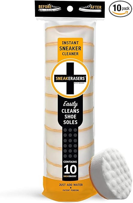 SneakERASERS Instant Sole and Sneaker Cleaner, Premium, Disposable, Dual-Sided Sponge for Cleanin... | Amazon (US)