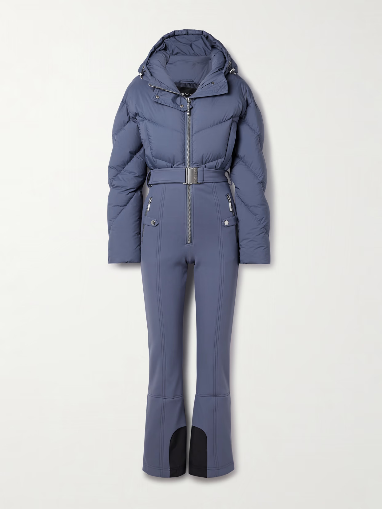 Cordova - Ajax Belted Hooded Quilted Down Ski Suit - Blue | NET-A-PORTER (US)