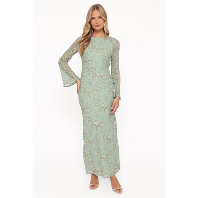 Yolanda Long Sleeve Maxi Dress - Sage Green Floral XL | Target