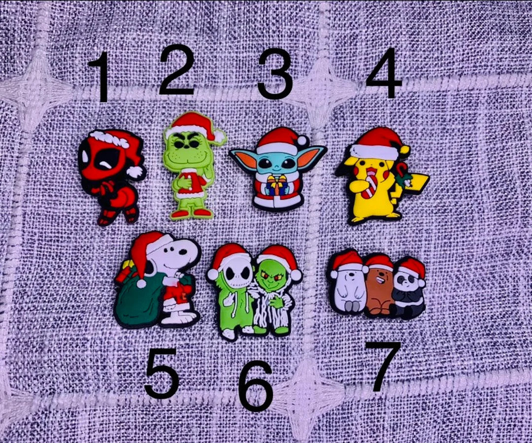 Character Christmas Themed Shoe Charm | Etsy (US)