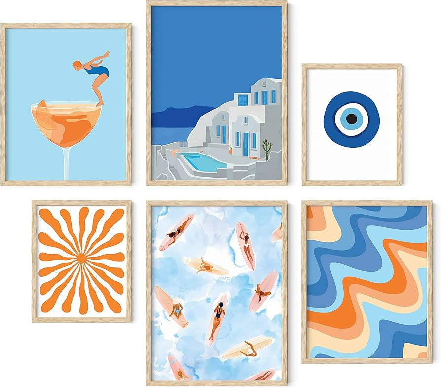 Summer Gallery Set - Framed Beige | Amazon (US)