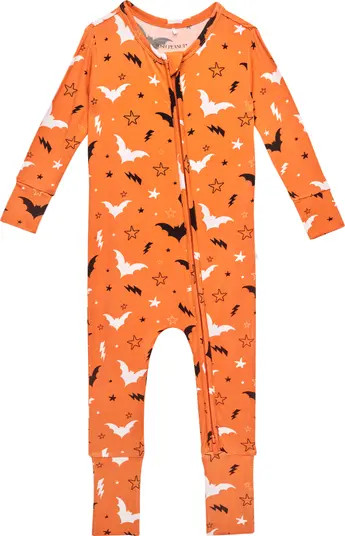 Posh Peanut Hendrix Bat Print Fitted Convertible Footie Pajamas | Nordstrom | Nordstrom