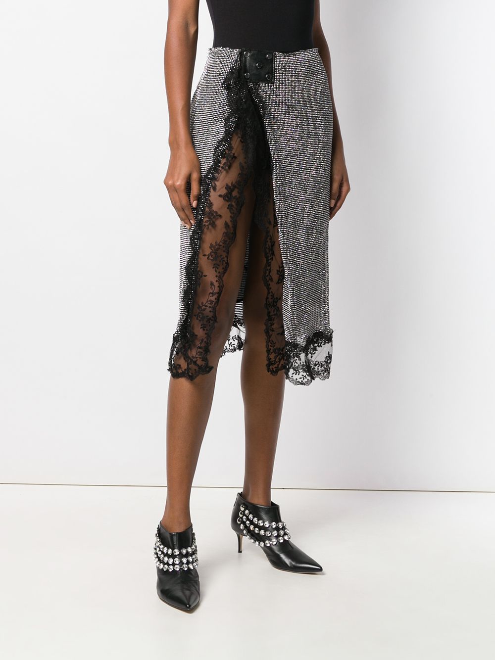 crystal mesh skirt | Farfetch (US)