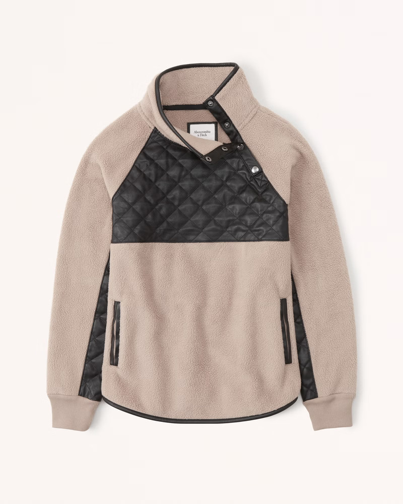 Women's Asymmetrical Snap-Up Fleece | Women's Tops | Abercrombie.com | Abercrombie & Fitch (US)