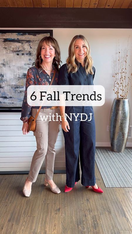 5 Fall Trends with @nydj !🍁 We can always rely on @nydj for the best fit and stylish, on-trend looks! 

1️⃣Trousers: Pants are trending looser and more wide leg. The Mona Wide Leg Trouser Jean is effortless to wear and style!👖
2️⃣Cargo Pants: Mix up your pant wardrobe for work or play with the Sheri Slim Cargo Jean! Lift Tuck technology shapes & supports for the most flattering fit!👍🏼
2️⃣Pops of Red: This color is everywhere this fall, so why not add it in a fun shoe? The Solima Suede Pump is both sleek and comfortable for all day wear!❤️
3️⃣Faux Leather: Amp up your fall style with faux leather. Add it in with the Marilyn Straight Pant or the slimming A-Line Sculpt-Her Skirt!👏🏼
4️⃣Brown: Create a modern look by switching out the expected black for trending brown!🤎
5️⃣Burgundy: Anything red tones are where it’s at right now! We love this Dolman Sleeve Boatneck sweater in burgundy, or “cranberry pie.” Perfect for the holidays!!🥰 

Shop now for MORE DENIM, MORE SAVINGS: Spend $100+ get 25% off! Use Code JEANSUP from now through 11/8!🎉 You can shop our entire outfits on the @shop.ltk app!
#NYDJ #Fitiseverything #AD 
Fall trends, workwear, office outfit, thanksgiving outfit, teacher outfit, wide leg trousers, fall style 2023

#LTKworkwear #LTKfindsunder100 #LTKover40