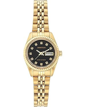 Armitron Women's Genuine Crystal Accented Bracelet Watch, 75-2475 | Amazon (US)