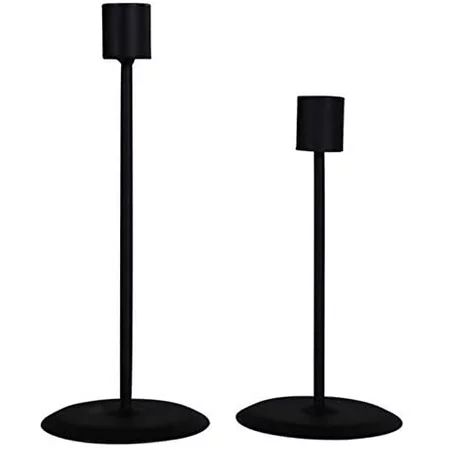 Black Metal Candlesticks Holder for Taper Candles Table Romantic Candle Holders for Wedding Birthday | Walmart (US)