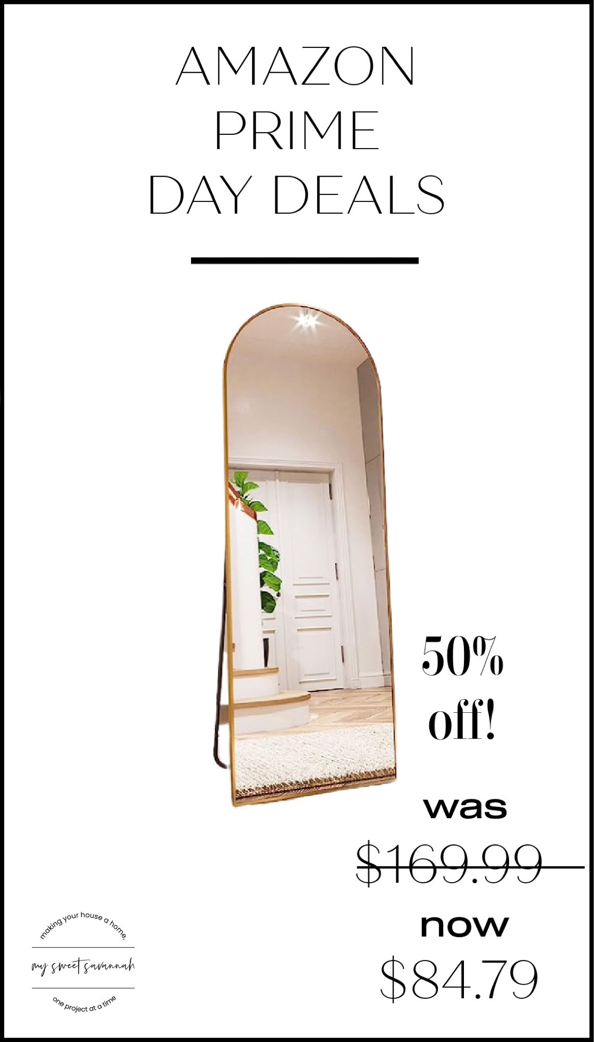 Large arch gold floor mirror! 
Amazon prime day deals. Sale, half off! 

#LTKhome #LTKsalealert #LTKxPrimeDay