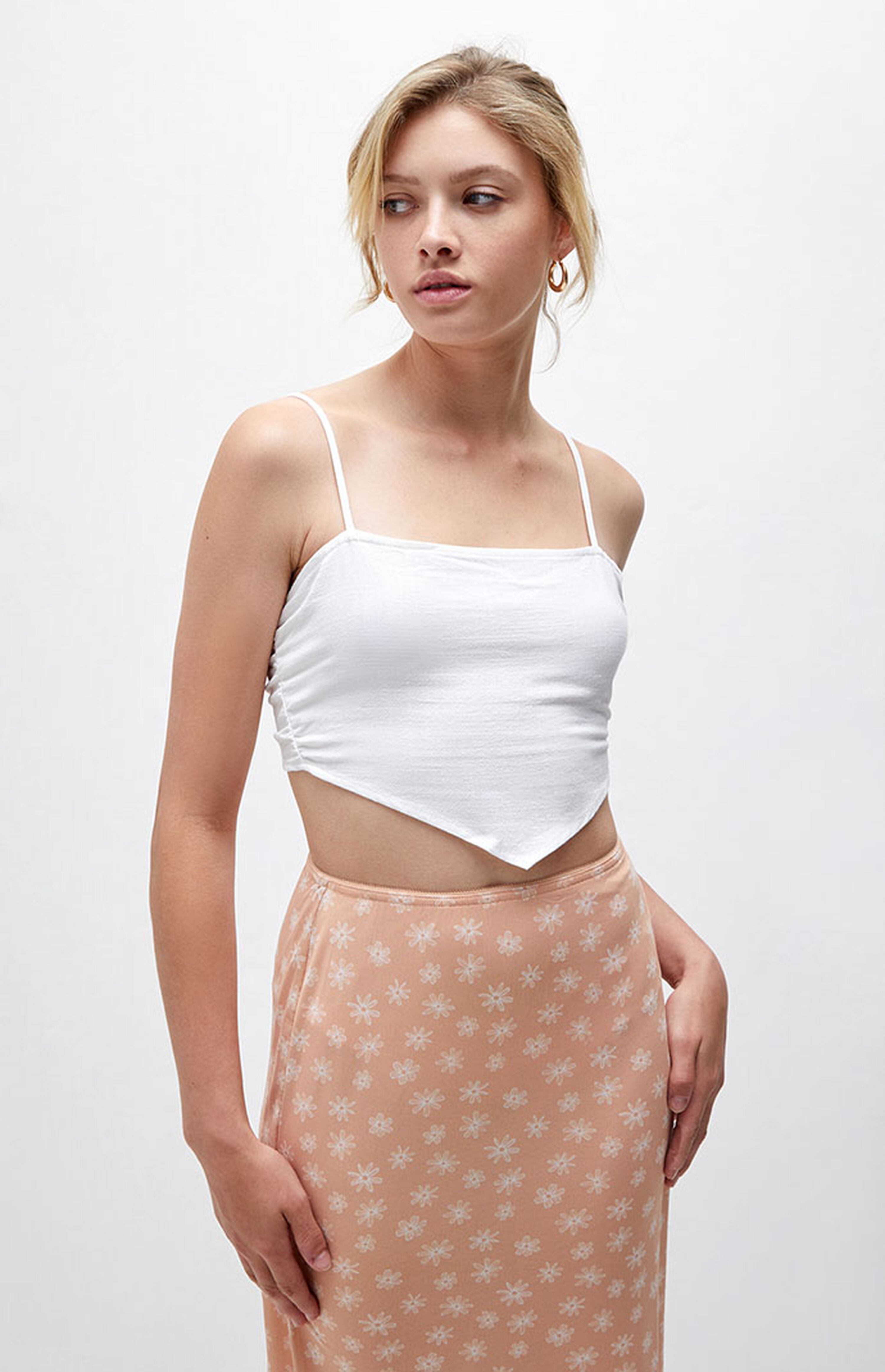 LA Hearts Linen Handkerchief Cami Top | PacSun | PacSun
