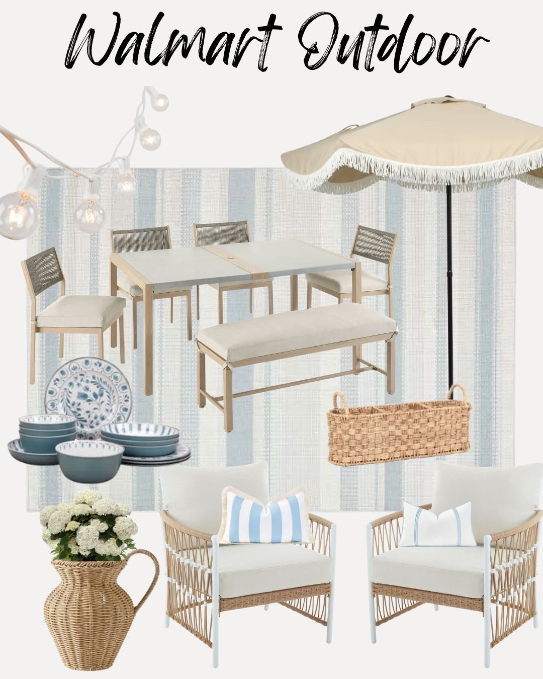 Walmart outdoor porch & patio decor Memorial Day! 