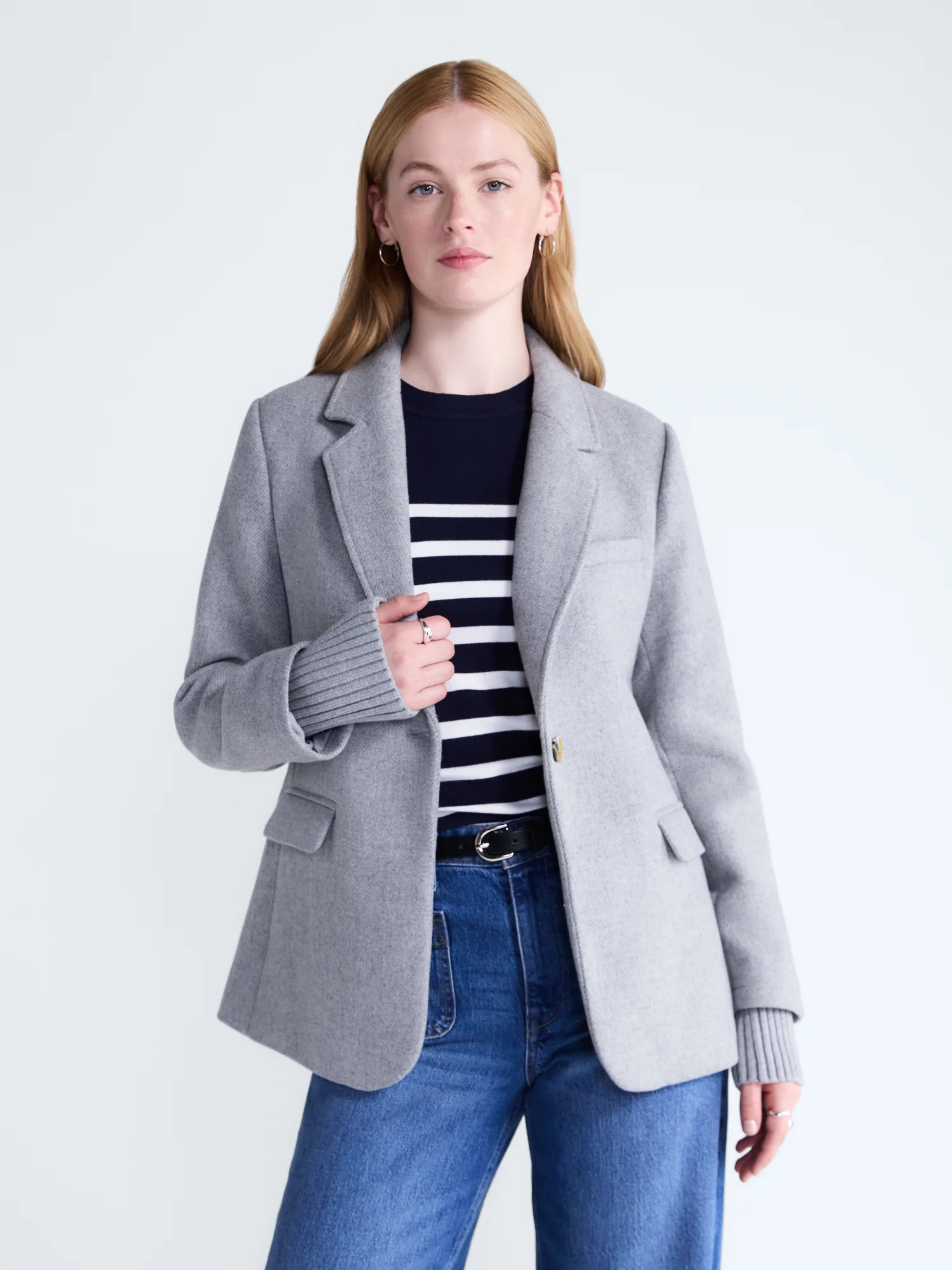 Free Assembly Women's and Women's Plus Single-Breasted Blazer with Ribbed Cuffs, Sizes XS-4X | Walmart (US)